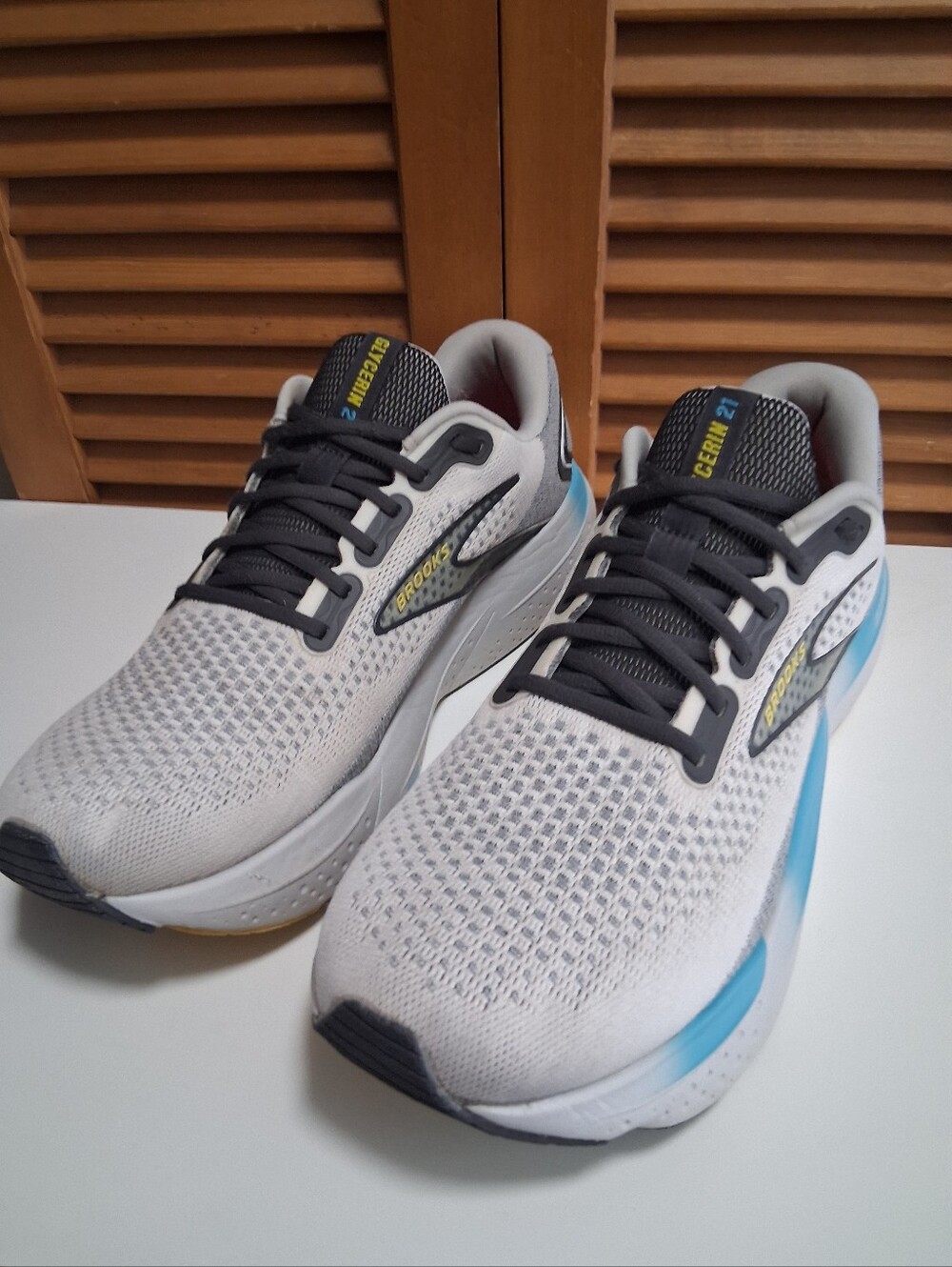 Brooks Glycerin 21 Mens Running Shoes Coconut Forged Iron Yellow Size 14 Medium